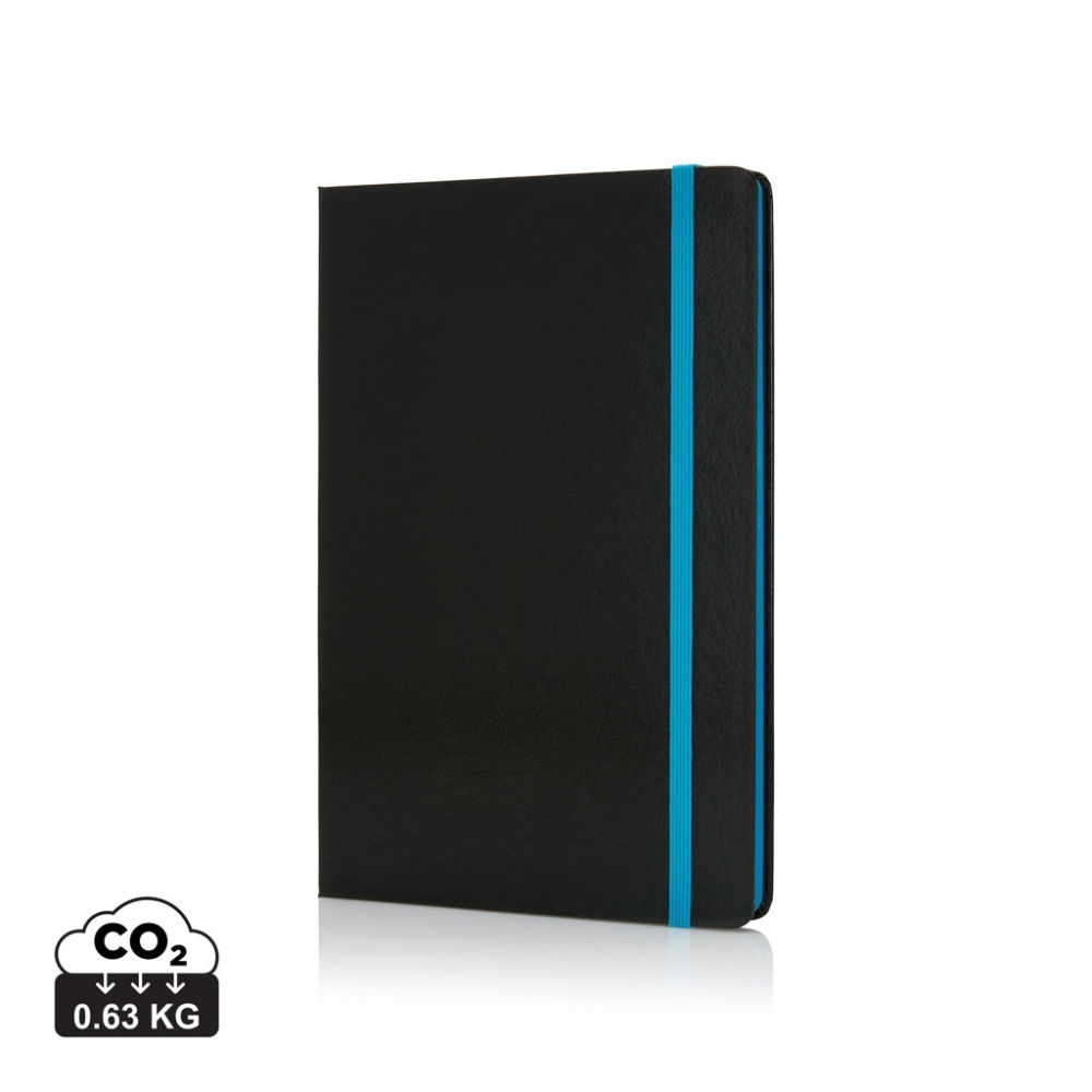 Logotrade promotional items photo of: Deluxe hardcover A5 notebook with coloured side