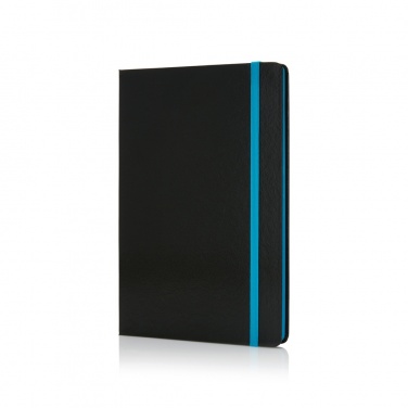 Logotrade promotional item image of: Deluxe hardcover A5 notebook with coloured side