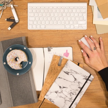 Logotrade promotional item image of: A5 notebook with bamboo pen including stylus