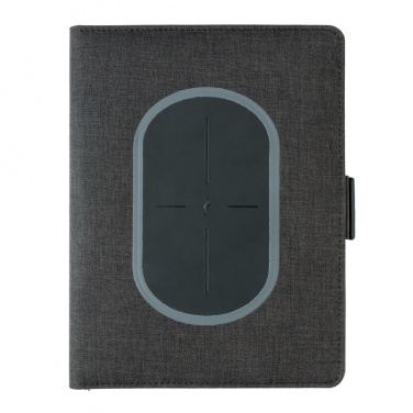 Logo trade promotional giveaways image of: Air 5W wireless charging notebook cover A5