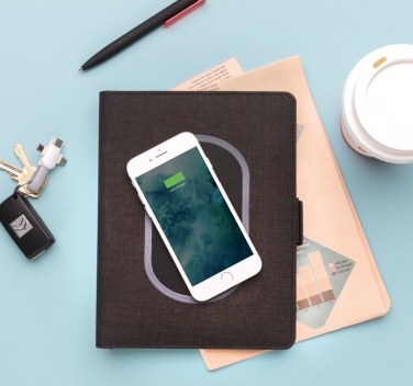 Logo trade promotional gift photo of: Air 5W wireless charging notebook cover A5