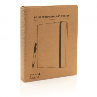 Logotrade promotional product picture of: Deluxe cork portfolio A5 with pen