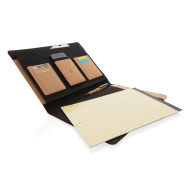 Logo trade promotional gifts picture of: Deluxe cork portfolio A4 with pen