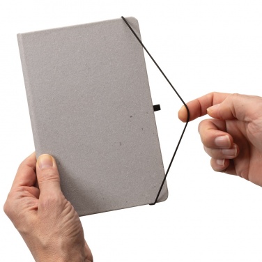 Logo trade promotional giveaways picture of: Recycled leather hardcover notebook A5