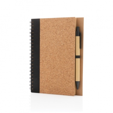 Logotrade promotional products photo of: Cork spiral notebook with pen