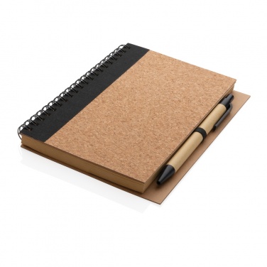 Logotrade promotional products photo of: Cork spiral notebook with pen