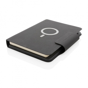 Logo trade corporate gifts image of: Artic Magnetic 10W wireless charging A5 notebook