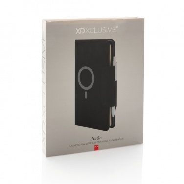 Logo trade promotional product photo of: Artic Magnetic 10W wireless charging A5 notebook