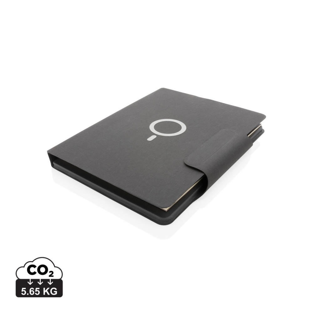 Logotrade promotional item picture of: Artic Magnetic 10W wireless charging A4 portfolio