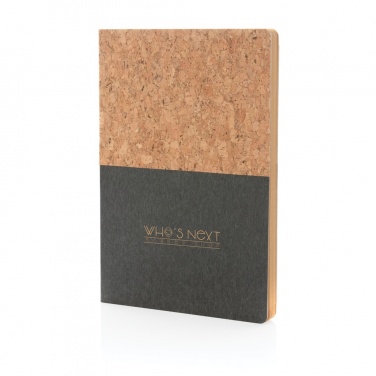 Logo trade promotional item photo of: A5 cork & kraft notebook