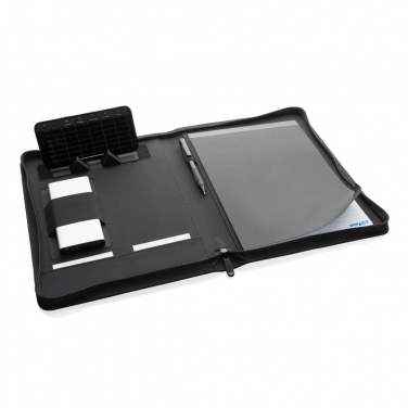 Logotrade promotional giveaway image of: Impact Aware™ deluxe 300D tech portfolio with zipper