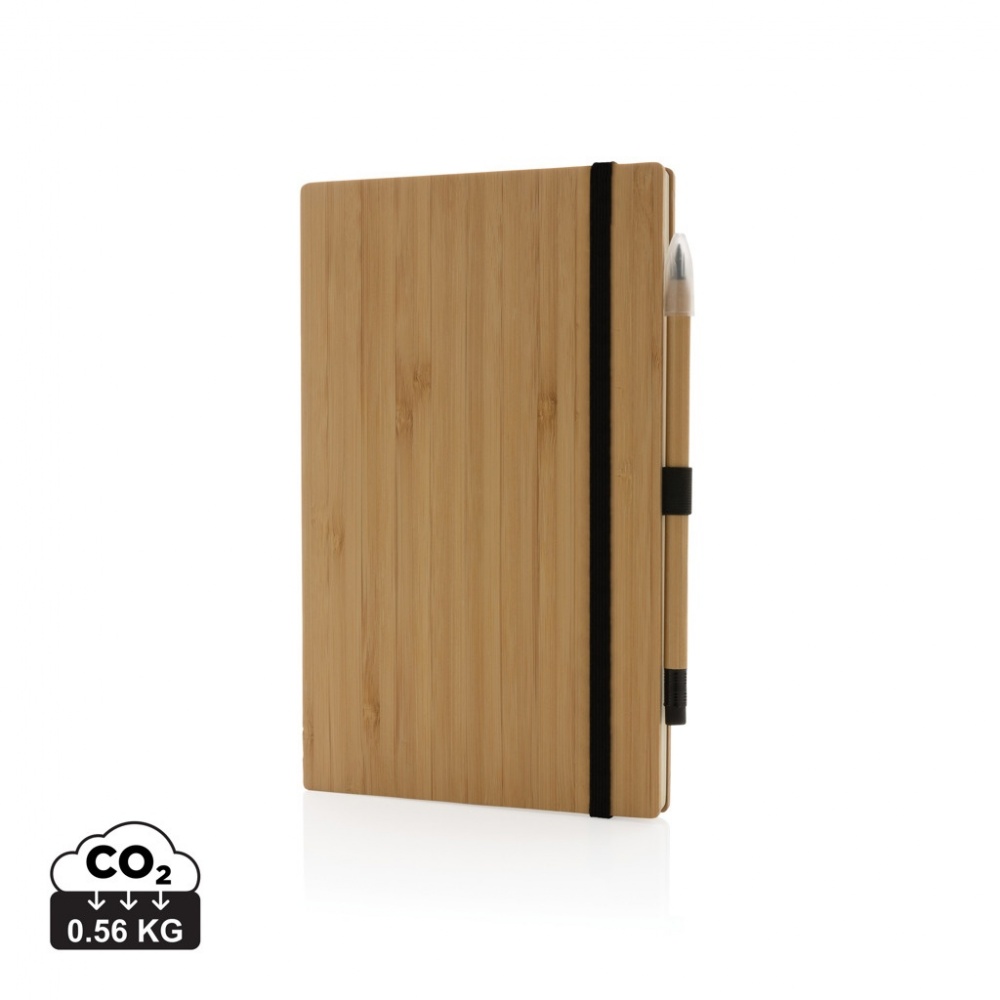Logotrade promotional item picture of: Bamboo notebook and infinity pencil set