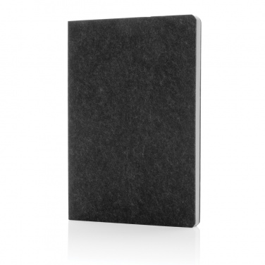 Logotrade promotional item picture of: Phrase GRS certified recycled felt A5 notebook