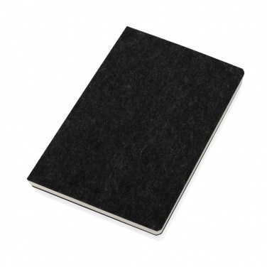 Logo trade promotional items image of: Phrase GRS certified recycled felt A5 notebook