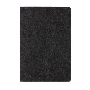 Logo trade advertising products image of: Phrase GRS certified recycled felt A5 notebook