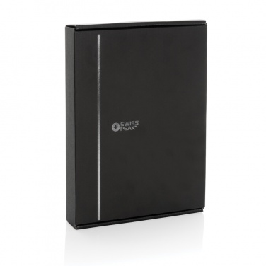 Logotrade corporate gift picture of: Swiss Peak RCS rePU notebook with 2-in-1 wireless charger