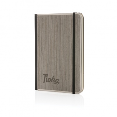 Logo trade promotional item photo of: Treeline A5 wooden cover deluxe notebook