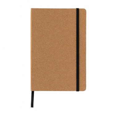 Logo trade business gifts image of: Stoneleaf A5 cork and stonepaper notebook
