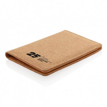 Logo trade corporate gifts image of: Cork secure RFID passport cover