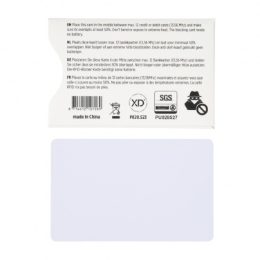 Logotrade business gift image of: Anti-skimming RFID shield card with active jamming chip