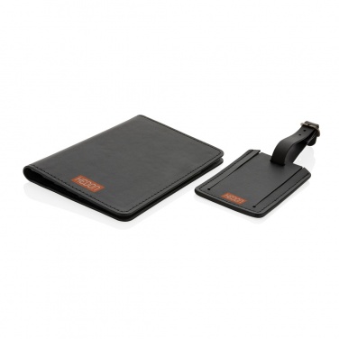 Logotrade promotional giveaways photo of: Swiss Peak GRS recycled PU travel gift set