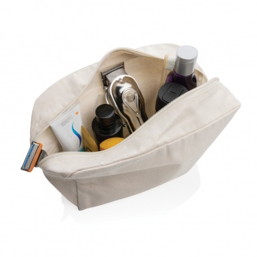 Logo trade business gifts image of: Impact Aware™ 285 gsm rcanvas toiletry bag undyed