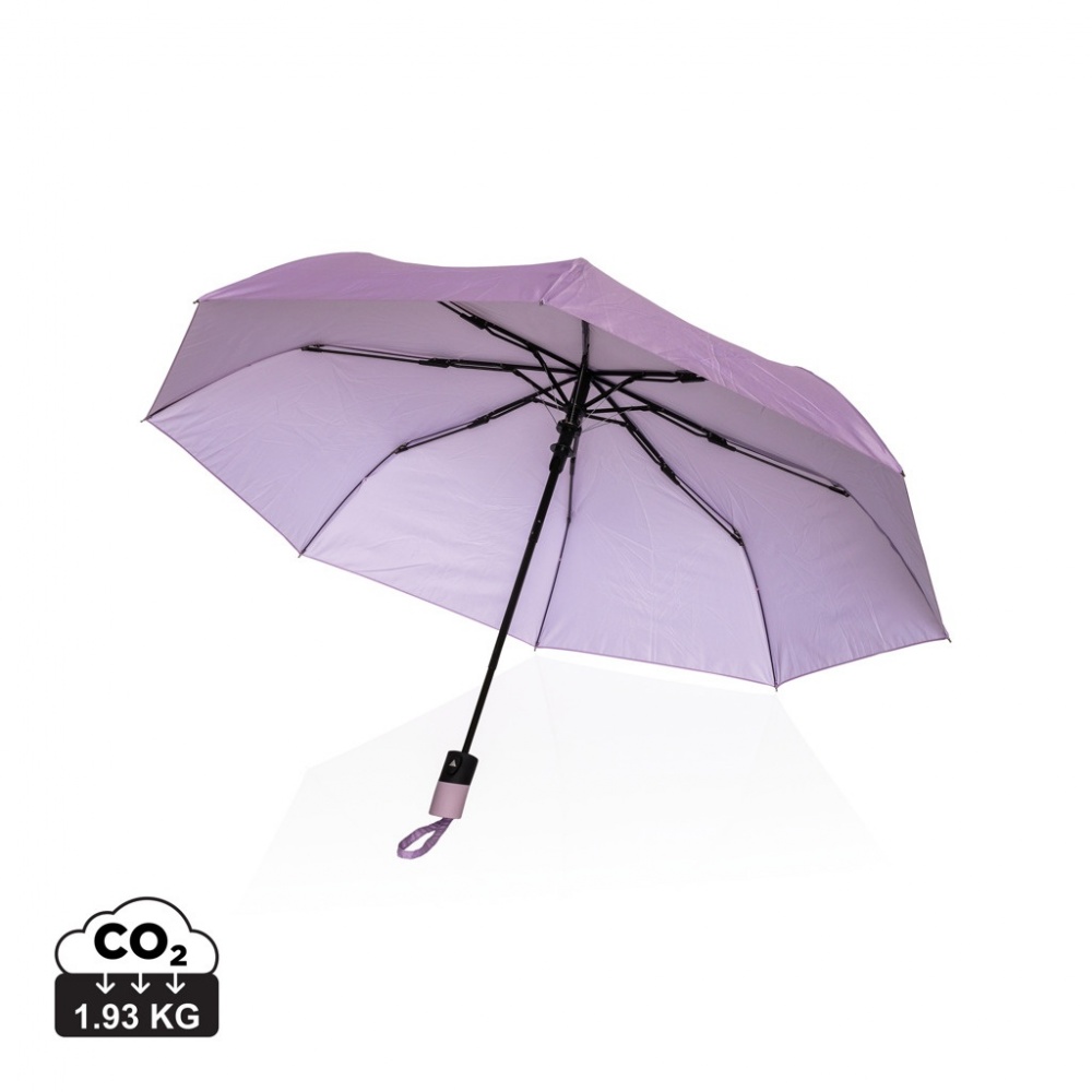 Logo trade promotional merchandise image of: 21" Impact AWARE™ 190T mini auto open umbrella