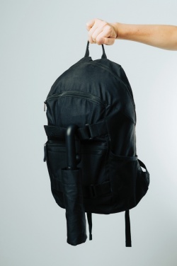 Logo trade corporate gifts picture of: Yara 21" AWARE™ RPET solid colour umbrella with carabiner