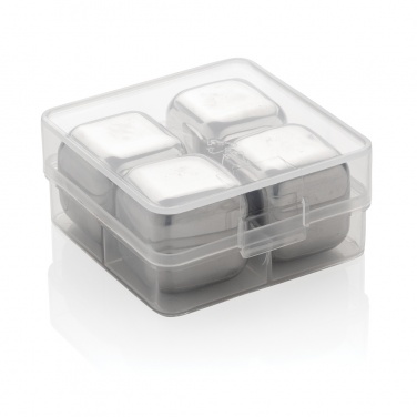 Logo trade promotional gifts image of: Re-usable stainless steel ice cubes 4pc