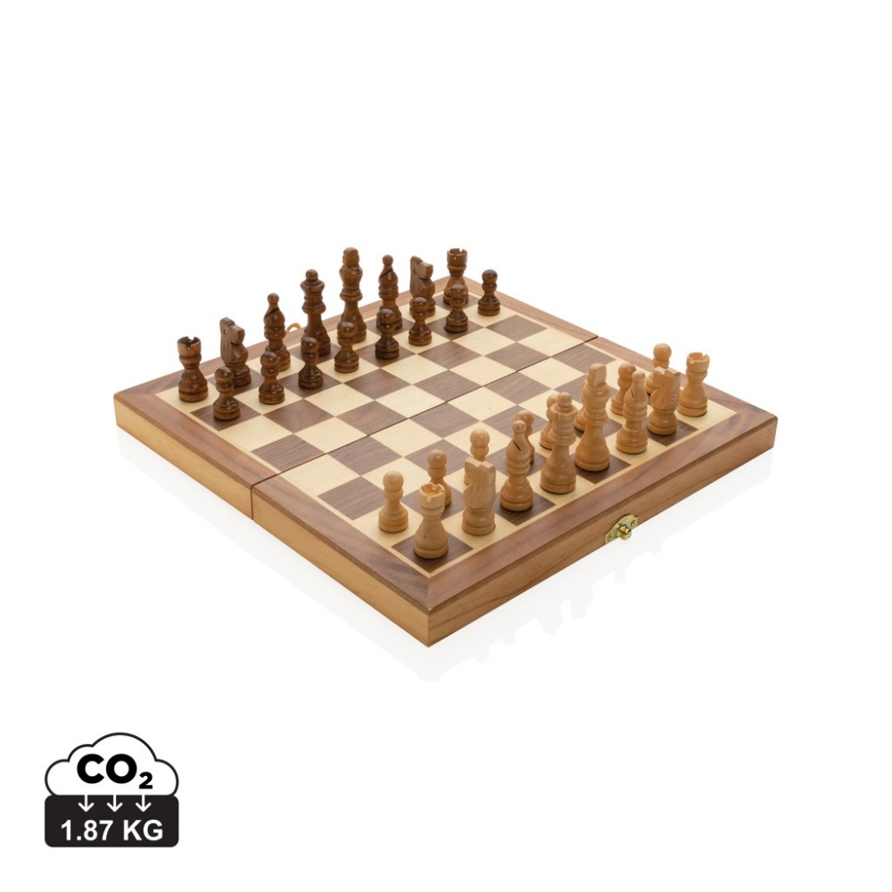 Logotrade business gift image of: Luxury wooden foldable chess set