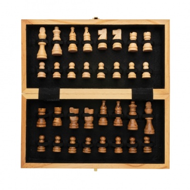 Logo trade corporate gifts picture of: Luxury wooden foldable chess set