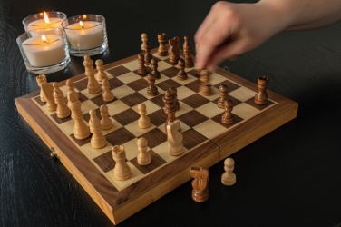 Logotrade promotional item image of: Luxury wooden foldable chess set