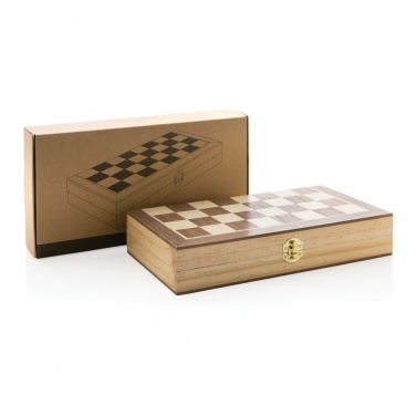 Logotrade promotional gift image of: Luxury wooden foldable chess set