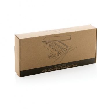 Logo trade corporate gifts image of: Deluxe mikado/domino in wooden box
