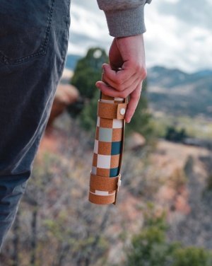 Logo trade promotional gift photo of: Britton cork foldable backgammon and checkers game set