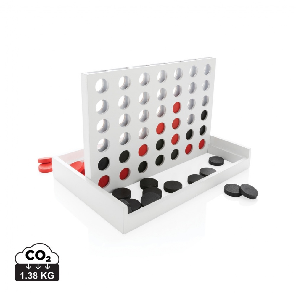 Logo trade promotional giveaways picture of: Connect four wooden game