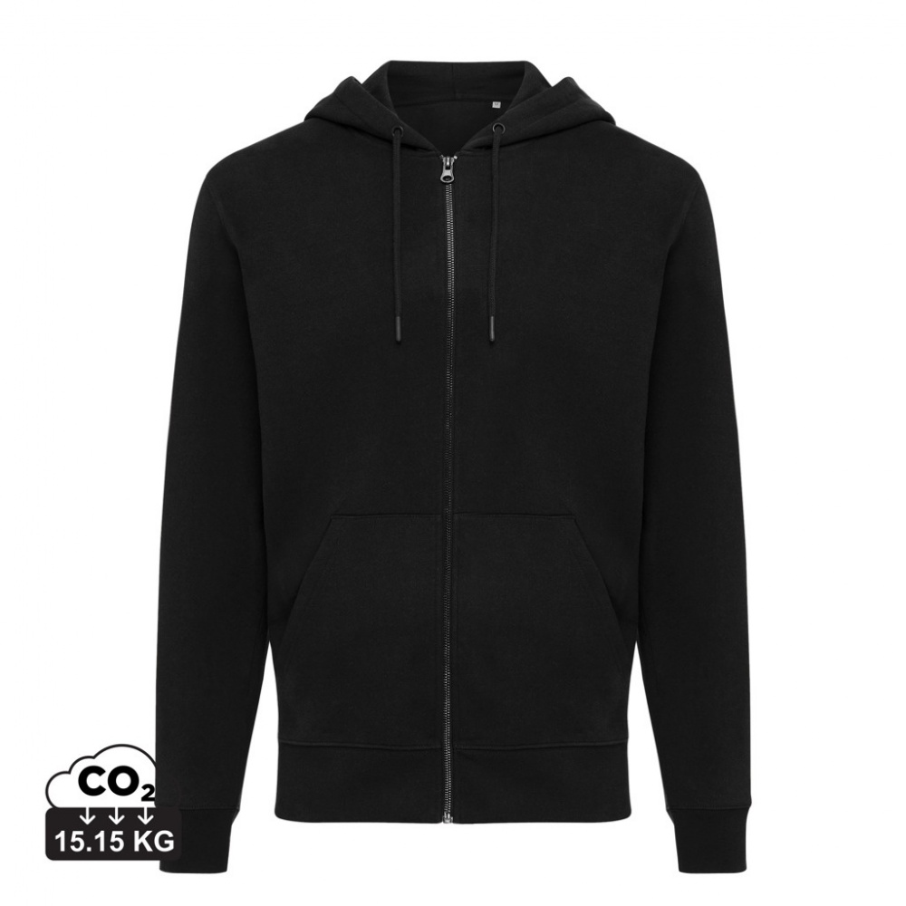 Logo trade promotional gift photo of: Iqoniq Abisko recycled cotton zip through hoodie