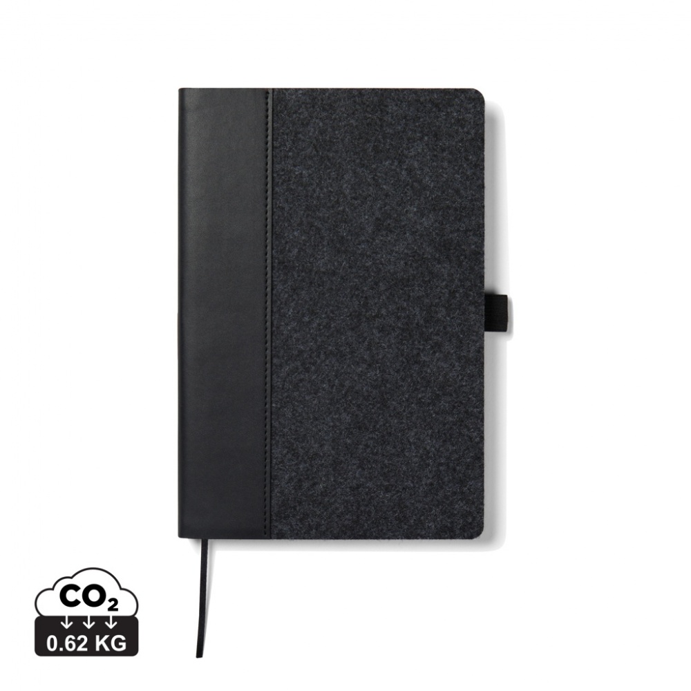 Logo trade promotional product photo of: VINGA Albon GRS recycled felt notebook