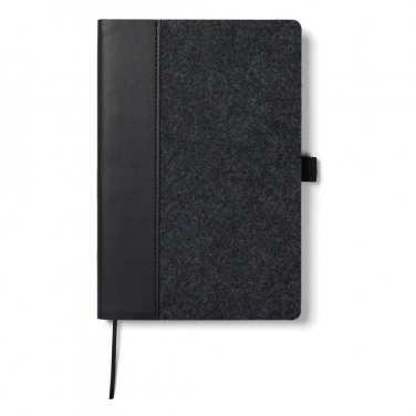 Logo trade corporate gifts picture of: VINGA Albon GRS recycled felt notebook