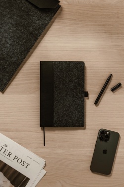 Logo trade promotional item photo of: VINGA Albon GRS recycled felt notebook