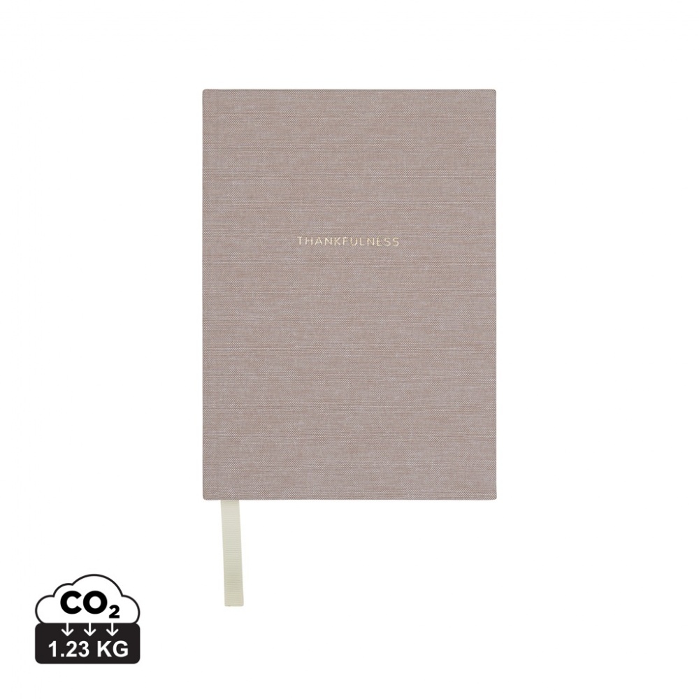 Logo trade promotional merchandise picture of: VINGA Thankfulness GRS recycled paper journal