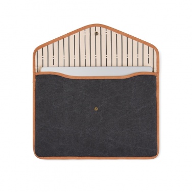 Logo trade promotional gifts image of: VINGA Bosler GRS recycled canvas 16" laptop sleeve