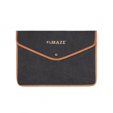 Logo trade promotional gift photo of: VINGA Bosler GRS recycled canvas 16" laptop sleeve