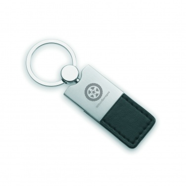 Logotrade promotional giveaways photo of: PU and metal key ring Helsinki
