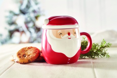 Logo trade corporate gift photo of: Ceramic mug with lid 370 ml