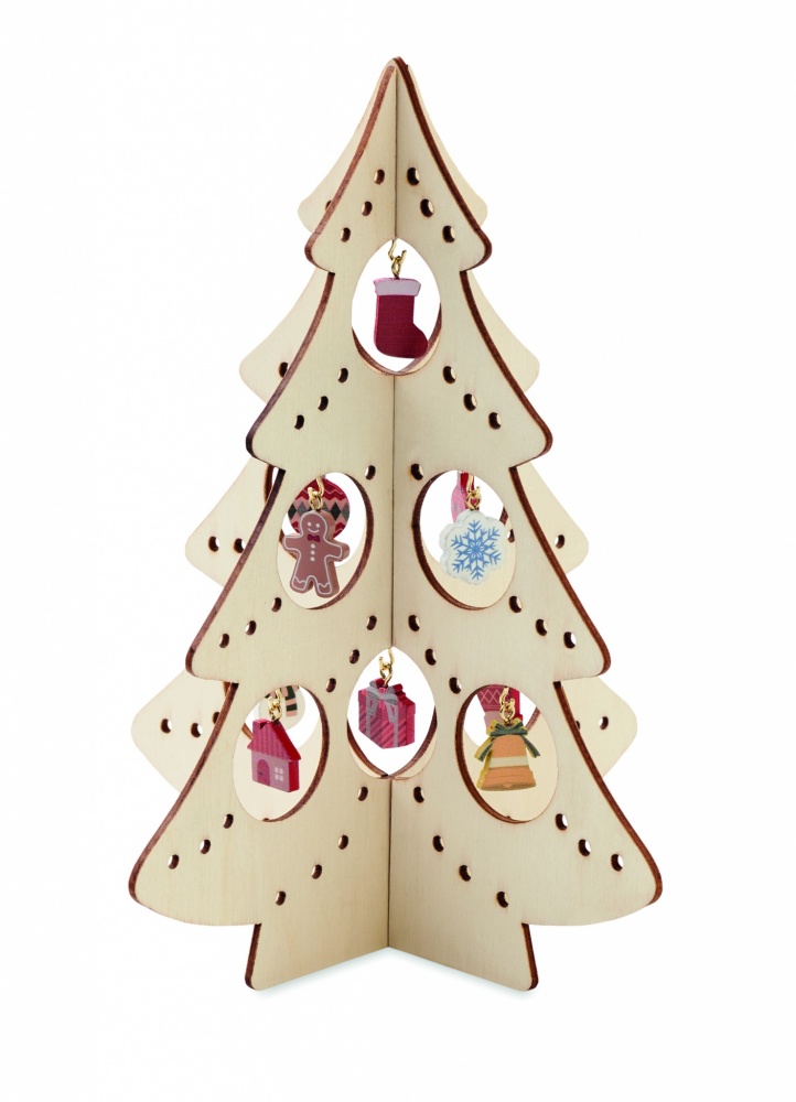 Logo trade advertising product photo of: Wooden Xmas tree decoration