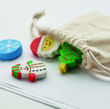 Logotrade business gifts photo of: Set of 4 Christmas erasers