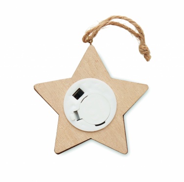 Logotrade promotional item picture of: Wooden weed star with lights