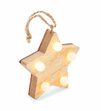 Logotrade promotional gifts photo of: Wooden weed star with lights