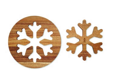 Logotrade corporate gift picture of: Acacia wooden pot holders set